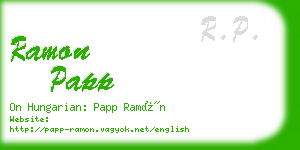 ramon papp business card